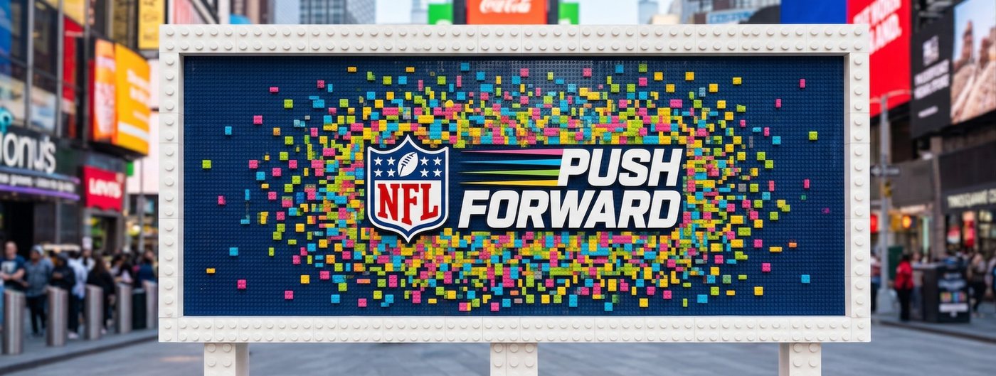 Push Forward brick installation at street level